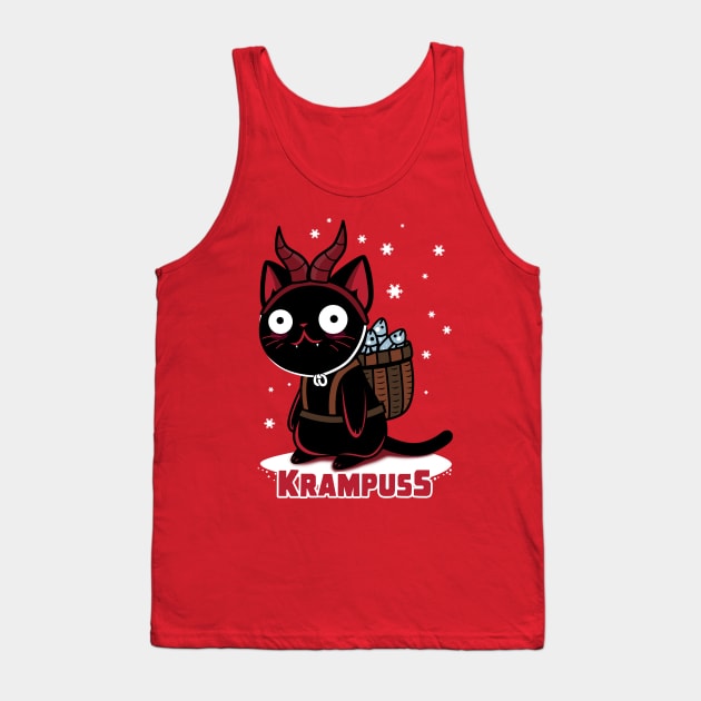 Krampuss Funny Cute Kawaii Christmas Krampus Cat Tank Top by BoggsNicolas